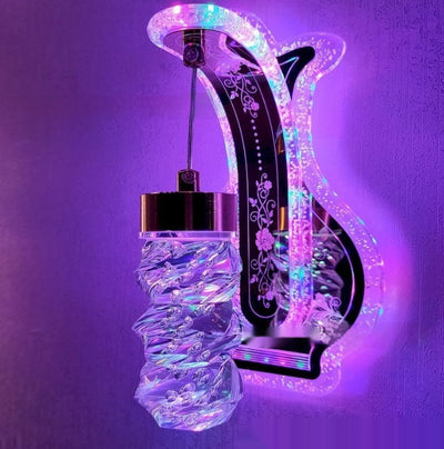 Oval Acrylic Crystal Hanging Decorative Wall Lamp