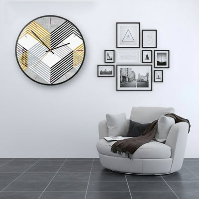 Geometric Nordic Style Abstract Picture Series Clocks