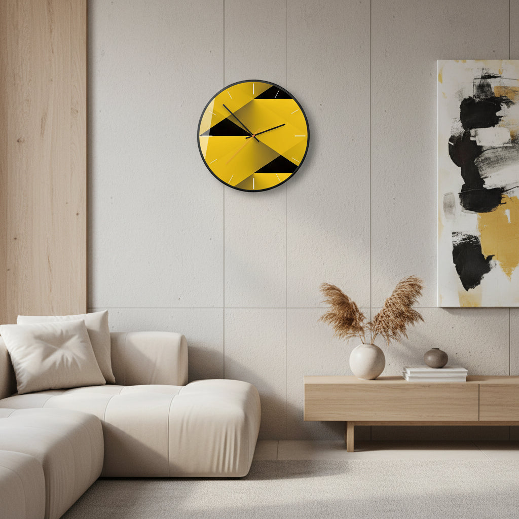 Geometric Nordic Style Abstract Picture Series Clocks