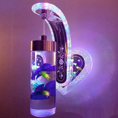 Oval Acrylic Crystal Hanging Decorative Wall Lamp