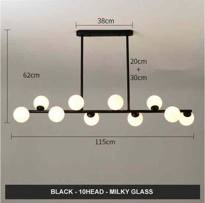 Modern Minimalist Glass Bubble Ball Lamp Nordic Restaurant