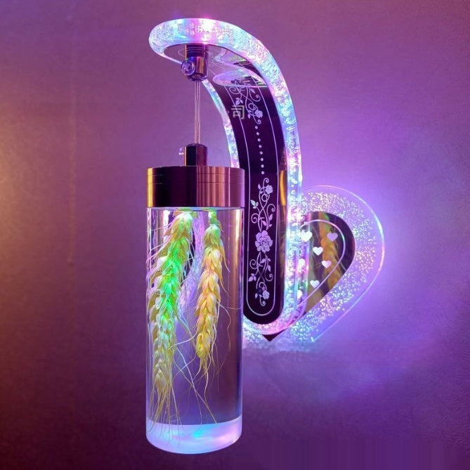 Oval Acrylic Crystal Hanging Decorative Wall Lamp