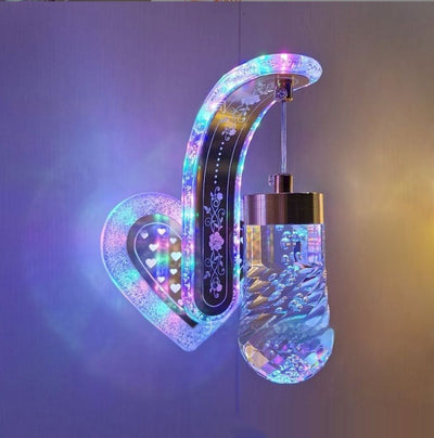 Oval Acrylic Crystal Hanging Decorative Wall Lamp