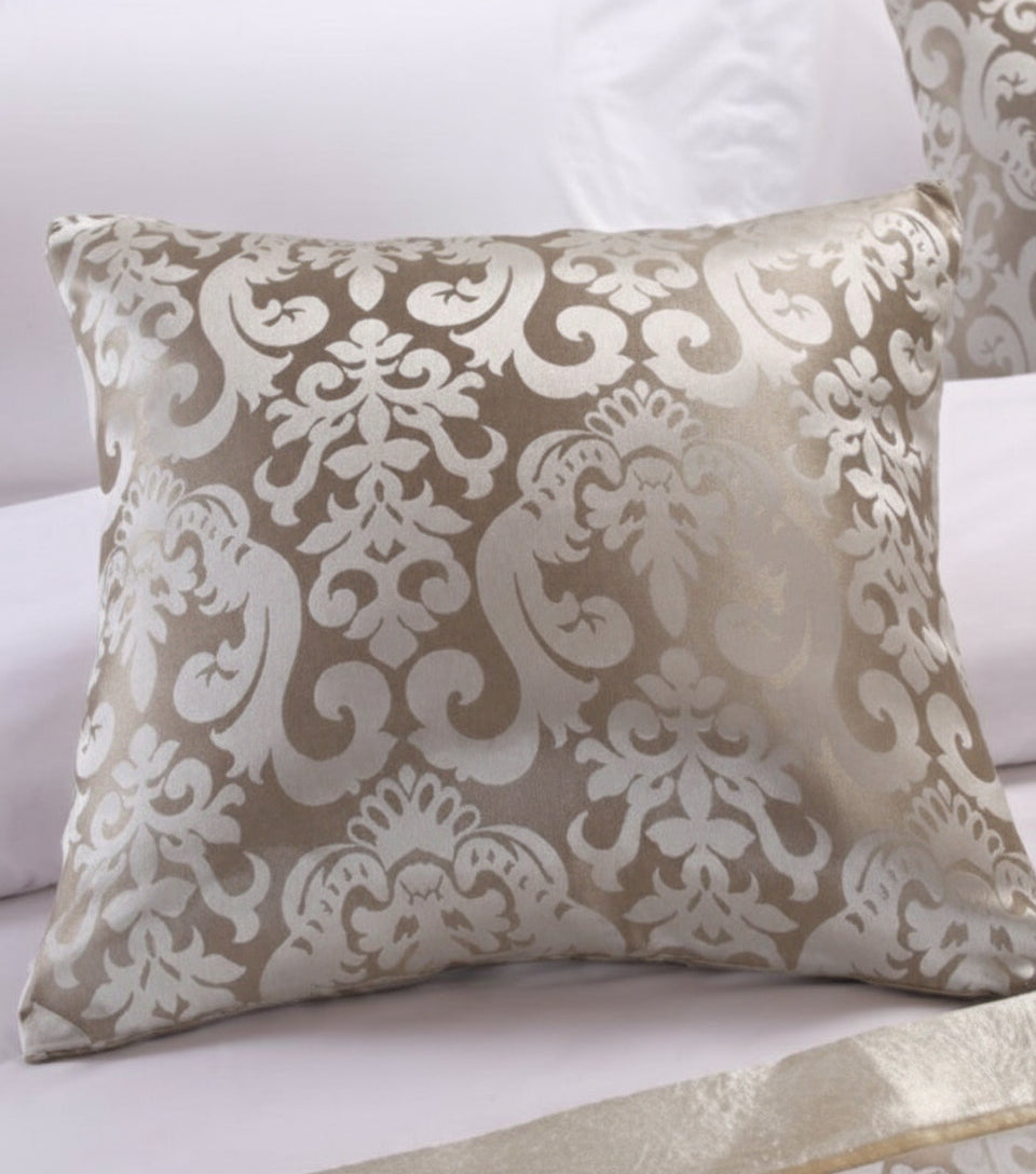 High grade and simple modern luxury gold bed cover, bed end cushion and pillow case