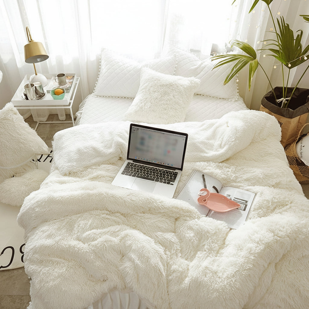 Household Double-sided Plush Quilt Cover Single Piece