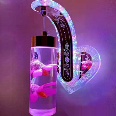 Oval Acrylic Crystal Hanging Decorative Wall Lamp