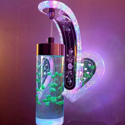 Oval Acrylic Crystal Hanging Decorative Wall Lamp