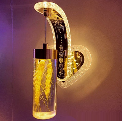 Oval Acrylic Crystal Hanging Decorative Wall Lamp