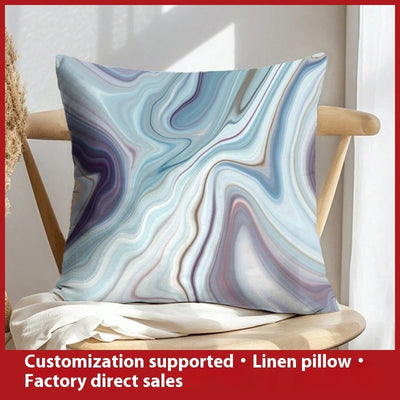 Abstract Oil Painting Linen Pillow Cover