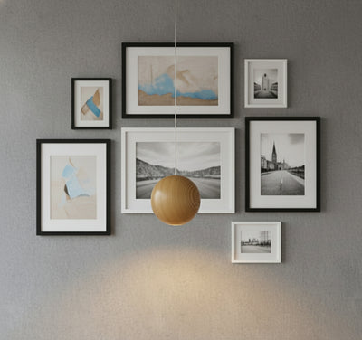 Nordic wood solid wood ball chandelier