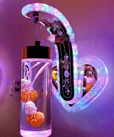 Oval Acrylic Crystal Hanging Decorative Wall Lamp