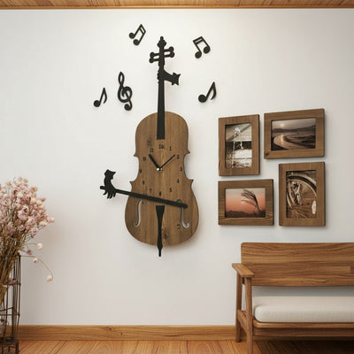 Adorn Clocks On Wooden Walls With Cute Cartoons