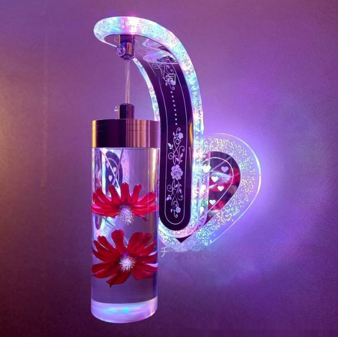 Oval Acrylic Crystal Hanging Decorative Wall Lamp