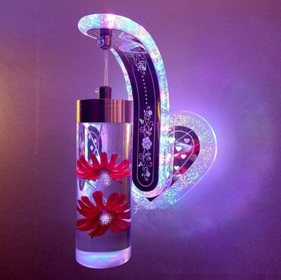 Oval Acrylic Crystal Hanging Decorative Wall Lamp