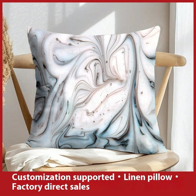 Abstract Oil Painting Linen Pillow Cover
