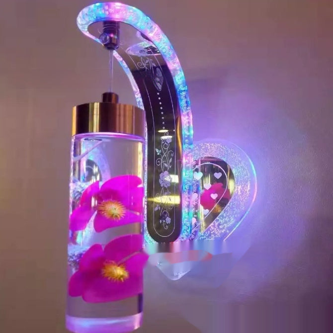 Oval Acrylic Crystal Hanging Decorative Wall Lamp