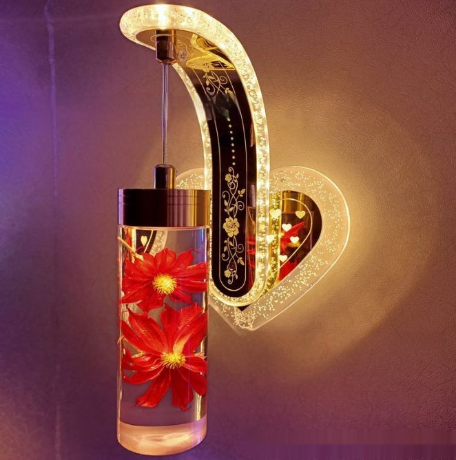 Oval Acrylic Crystal Hanging Decorative Wall Lamp