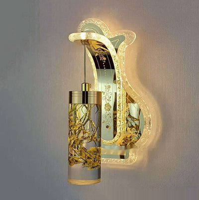 Oval Acrylic Crystal Hanging Decorative Wall Lamp