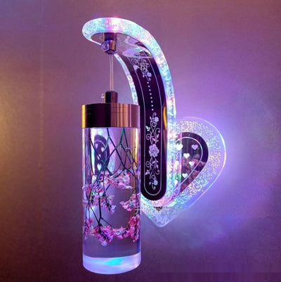 Oval Acrylic Crystal Hanging Decorative Wall Lamp