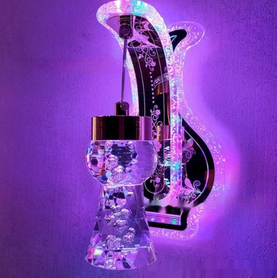 Oval Acrylic Crystal Hanging Decorative Wall Lamp